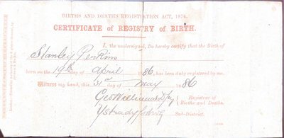 Birth of Stanley Perkins