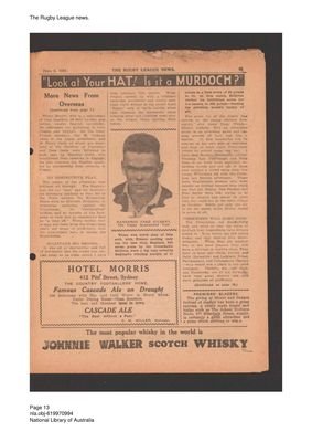 The Rugby League News, 4 June 1934, report of the first France v England international in Paris
