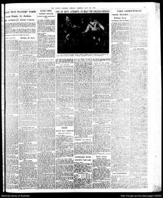 The Sydney Morning Herald, 20 July 1936, headlined Great Display by Jenkins