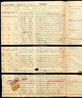 1939 Register, Salford, showing the Jenkins household